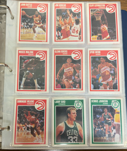 1989-90 Fleer Basketball Complete Set (168) + Stickers (11) NM-MT