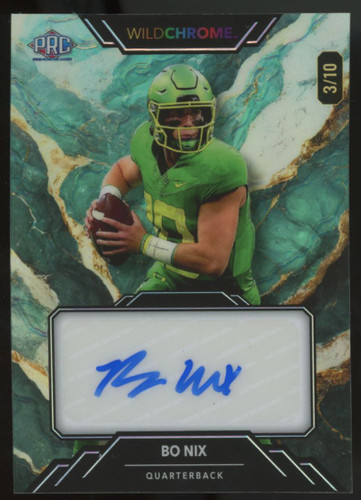 2023 Wild Card WildChrome Bo Nix RC Auto /10 #WCM-A