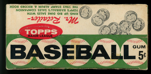 1962 Topps Baseball Empty Wax Box BBCE Wrapped