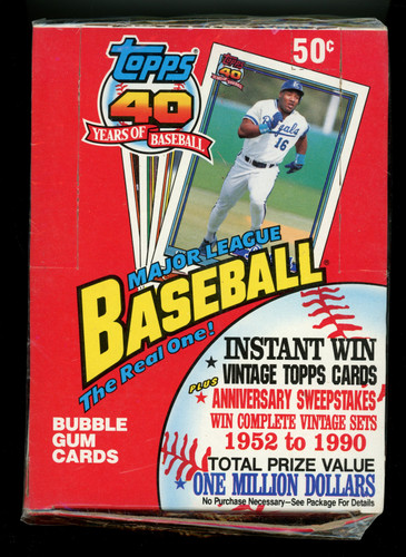 1991 Topps Baseball Wax Box Sealed 36 Packs