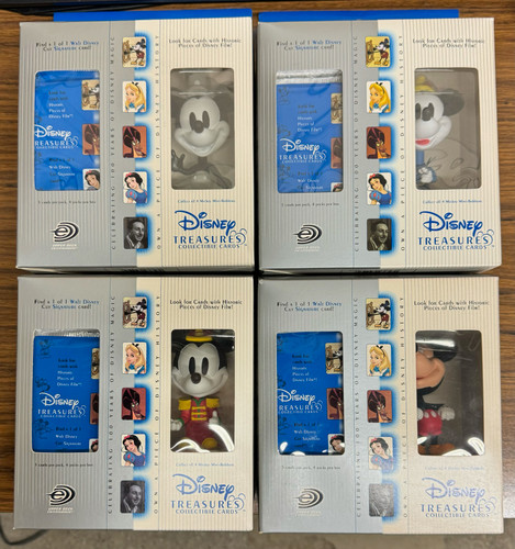 2003 Upper Deck Disney Treasures Mickey Mouse Collectible Box Complete Set of 4