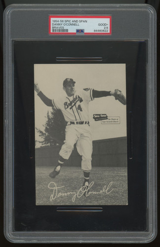 1954-56 Spic and Span Braves Danny O'Connell PSA 2.5
