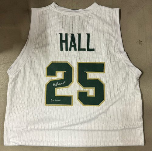 Malik Hall Signed Autographed White Jersey Inscribed
