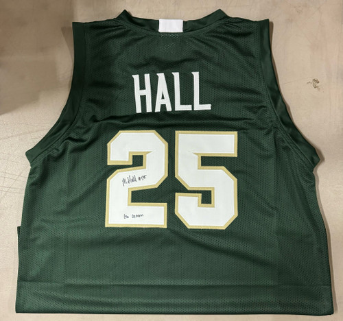 Malik Hall Signed Autographed Green Jersey Inscribed