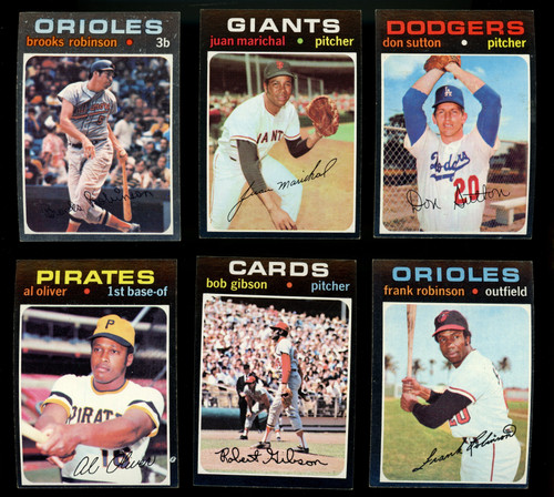 1971 Topps Baseball Partial Set 382/752 EX Overall