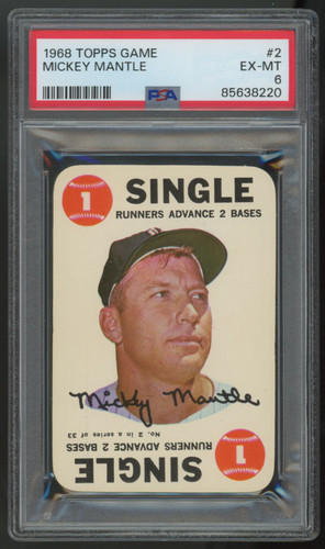 1968 Topps Game Mickey Mantle #2 PSA 6