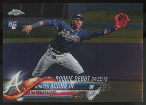 2018 Topps Chrome Update Ronald Acuna Jr. RC Rookie Debut #HMT31