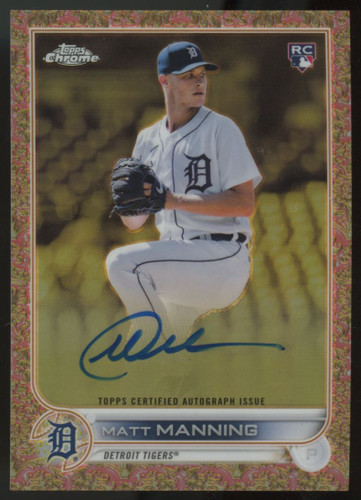 2022 Topps Gilded Collection Matt Manning RC Auto Rose Gold /25 #GEA-MAN