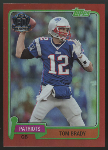 2015 Topps Tom Brady 60th Anniversary Red Foil #T60-TB