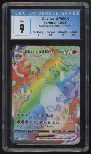 2020 Pokemon Charizard VMAX Champion's Path Secret Rare #074 CGC 9