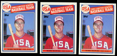 1985 Topps Mark McGwire RC #401 Lot of 3 NM-MT