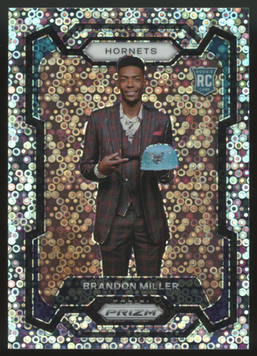 2023-24 Prizm Fast Break Brandon Miller RC Silver Disco #152