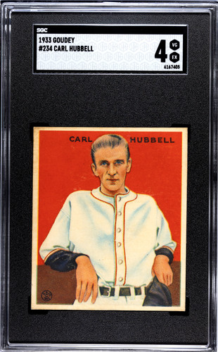 1933 Goudey Carl Hubbell RC #234 SGC 4