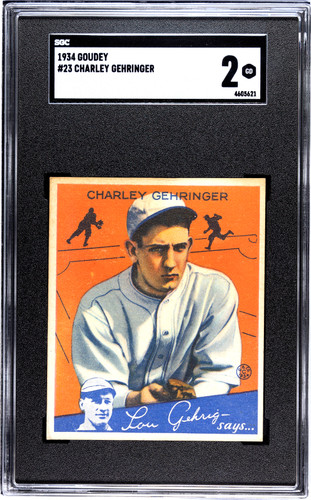 1934 Goudey Charley Charlie Gehringer #23 SGC 2