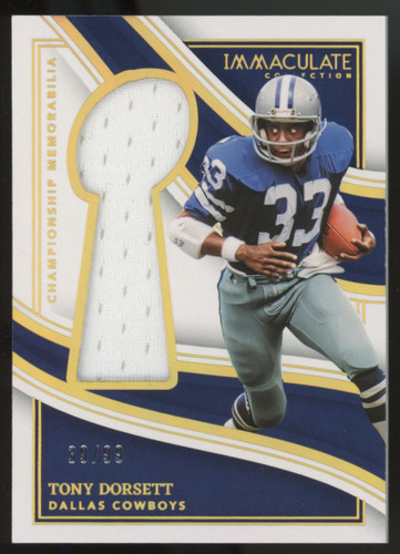 2023 Immaculate Tony Dorsett Championship Memorabilia Jersey /99 #CME-TDO