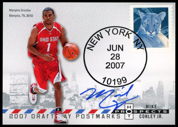 2007-08 Fleer Hot Prospects Mike Conley Draft Day Auto /50