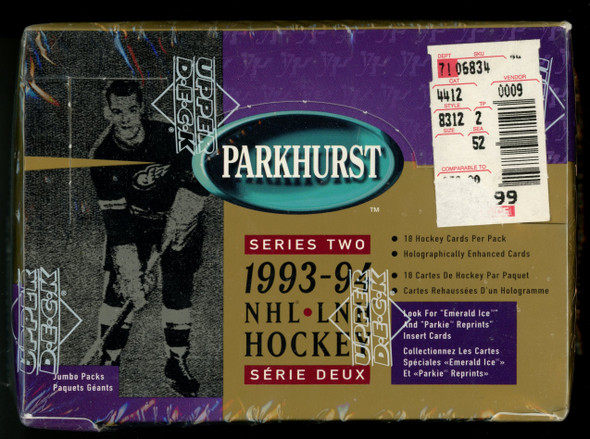 1993-94 Parkhurst Hockey Series 2 Jumbo Box Factory Sealed