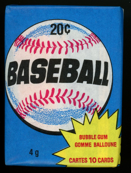 1980 O-Pee-Chee Baseball Wax Pack Sealed