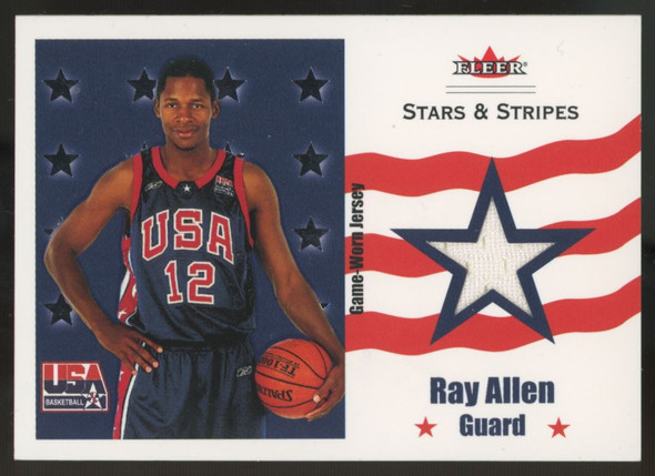 2003-04 Fleer Ray Allen Stars & Stripes Game-Worn Jersey /500 #SSH-RA