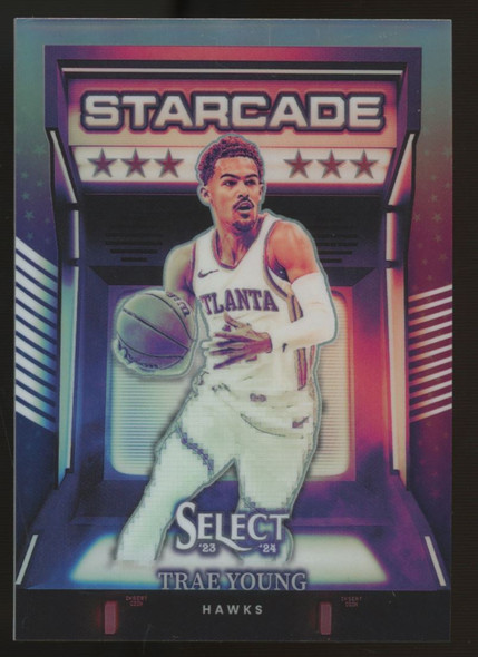 2024-25 Panini Select Trae Young Premier Level Zebra Prizm SSP