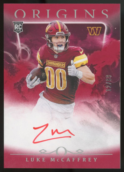 2024 Origins Luke McCaffrey RC Auto Red Ink /99 #RAU-LCC