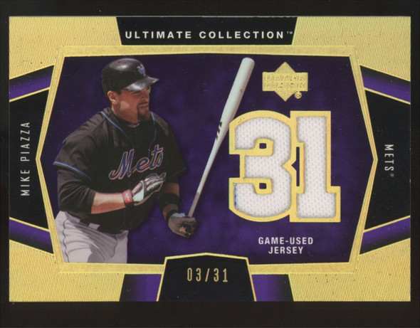 2003 Ultimate Collection Mike Piazza Gold Jersey Patch /31 #J-MI2