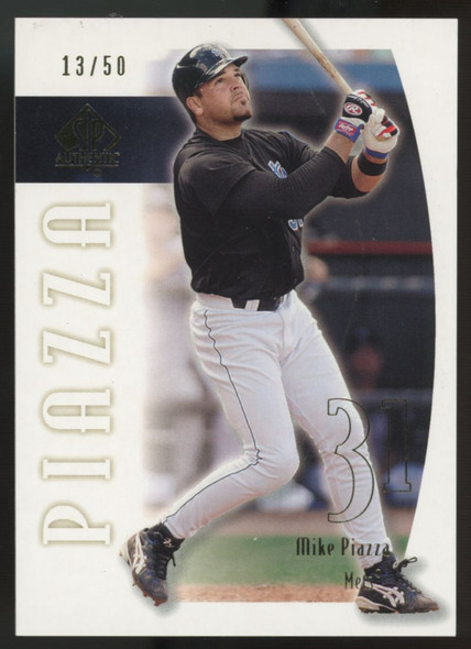 2002 Upper Deck SP Authentic Mike Piazza Limited Gold /50 #77