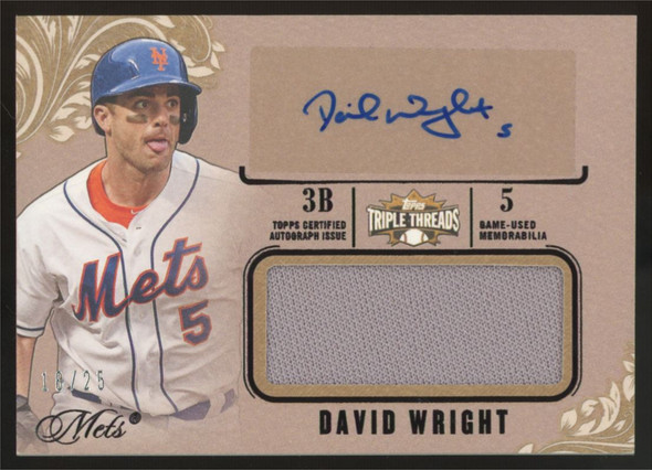 【超目玉枠】 2014 Topps Jumbo Auto Unity Wright David Threads Triple Topps