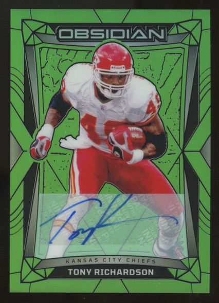 2024 Panini Obsidian Tony Richardson Green Auto /5 #98