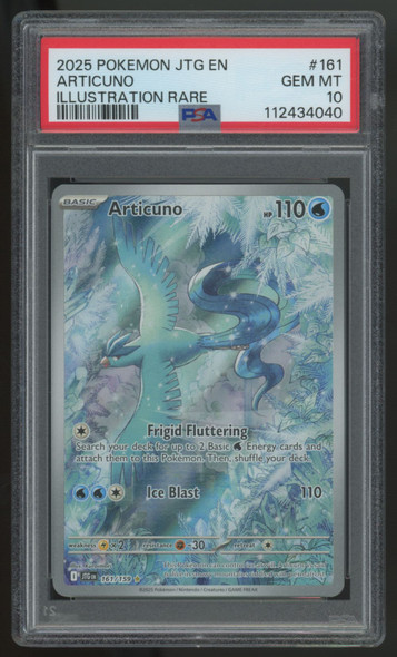 2025 Pokemon Articuno Journey Together Illustration Rare #161 PSA 10