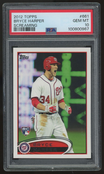 2012 Topps Bryce Harper RC Screaming #661 PSA 10