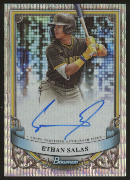 2024 Bowman Sterling Baseball Ethan Salas Auto Silver Wave /125 #PA-ES