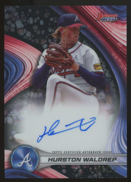2024 Bowman's Best Hurston Waldrep Black Refractor Best Of '24 Auto /10 #B24-HW