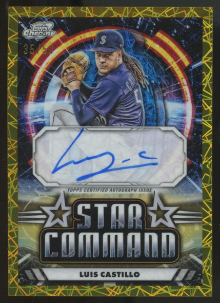 2024 Cosmic Chrome Luis Castillo Gold Interstellar Star Command Auto /50 #SCA-LC