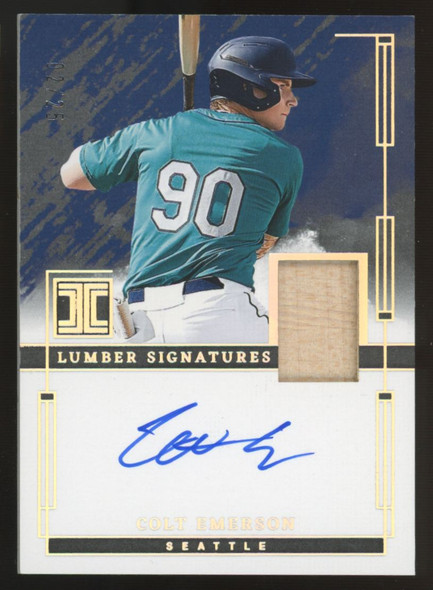 2024 Panini Impeccable Colt Emerson Holo Silver Lumber Relic Auto /25 #ILS-CE