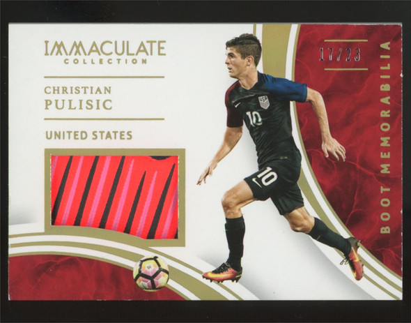 2017-18 Panini Immaculate Christian Pulisic Boot Patch /23 #BM-CP 2017-18 Panini Immaculate Christian Pulisic Boot Patch /23 #BM-CP