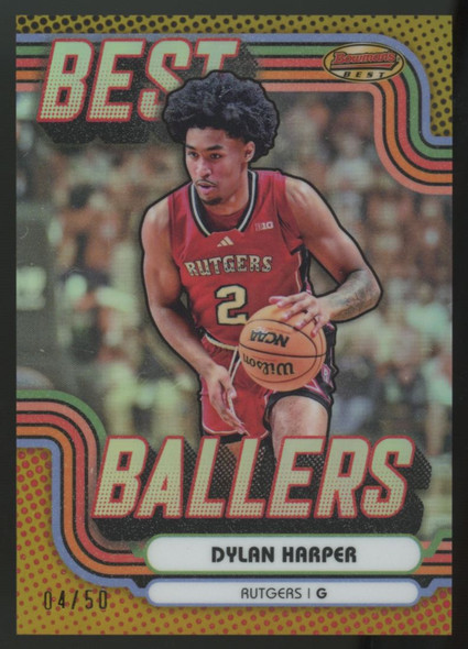 2024-25 Bowman's Best University Dylan Harper Best Ballers Gold /50 #BB-3