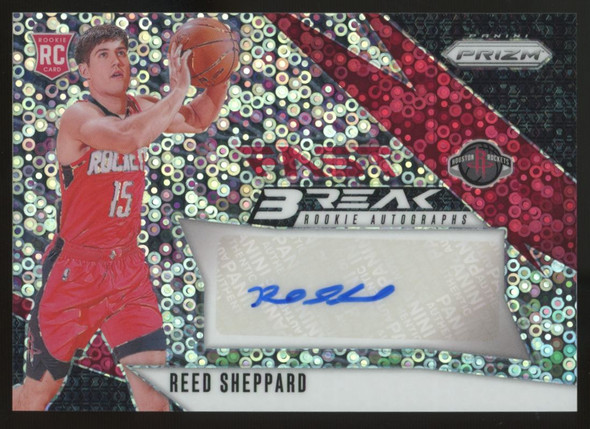 2024-25 Panini Prizm Reed Sheppard RC Disco Fast Break Auto #FBR-RSR