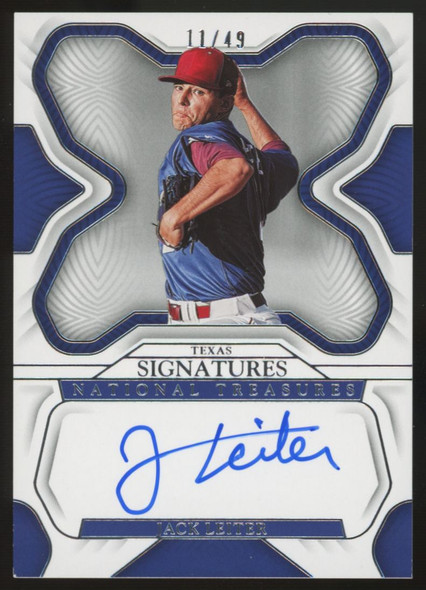 2023 Panini National Treasures Jack Leiter Auto /49 #S-JL