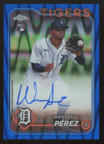 2024 Topps Chrome Wenceel Perez RC Blue Raywave Auto /150 #RA-WP