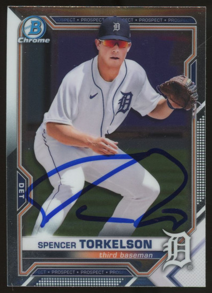 2021 Bowman Chrome Spencer Torkelson Prospect #BCP-96 Signed IP Auto