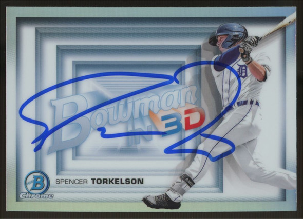 2022 Bowman Chrome Spencer Torkelson RC Bowman 3D #B3D-11 Signed IP Auto