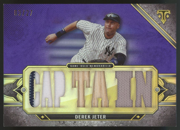 2024 Topps Triple Threads Derek Jeter Amethyst Legend Relic /27 #RL-DJ