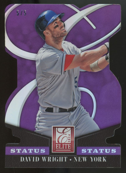 2014 Panini Elite David Wright Purple Status Die Cut /5 #31