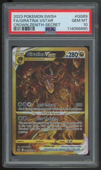 2023 Pokemon Giratina VSTAR Crown Zenith Secret #GG69 PSA 10