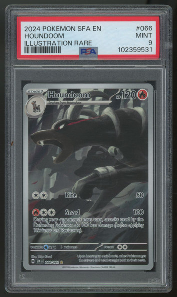 2024 Pokemon Houndoom Shrouded Fables Illustration Rare #066 PSA 9