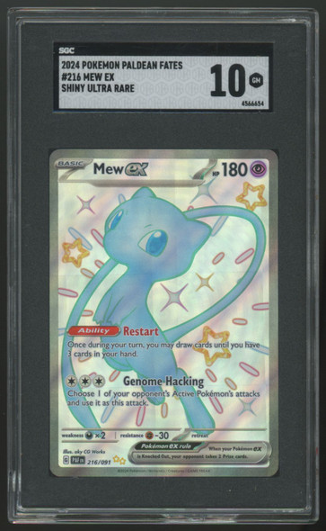 2024 Pokemon Mew Ex Padean Fates Ultra Rare #216 SGC 10