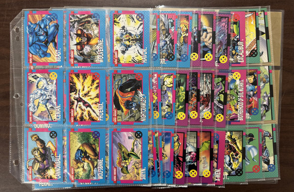1992 Impel Marvel X-Men Series 1 Complete Set (100) Plus Holograms (6) EX