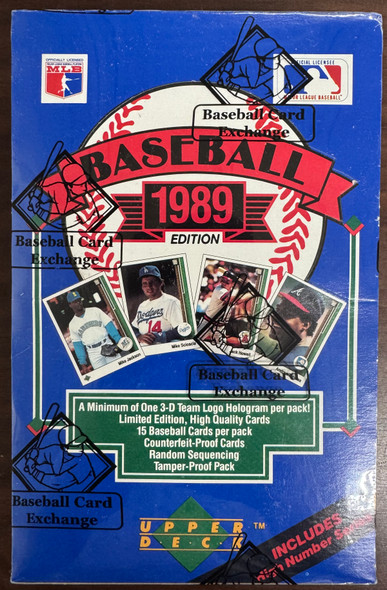 1989 Upper Deck Baseball High Number Series Wax Box BBCE Wrapped Sealed FASC