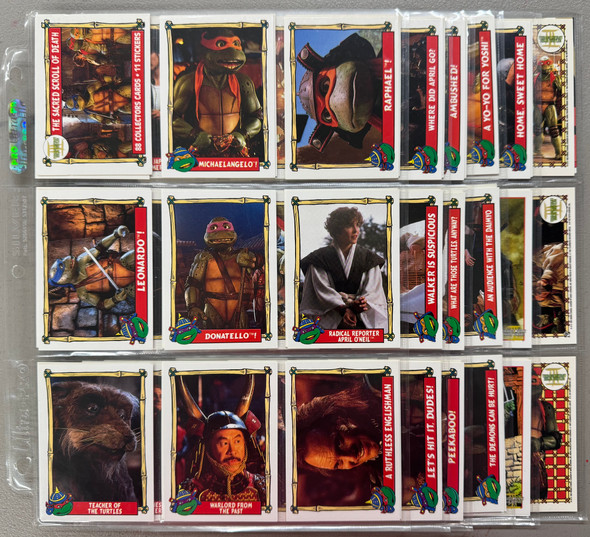 1992 Topps Teenage Mutant Ninja Turtles III Complete Card Set W/ Stickers NM